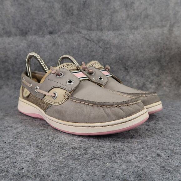 Sperry Shoes Womens 6.5 Slip On Loafer Rainbowfish Moc Toe Leather Classic Grey - Picture 1 of 13